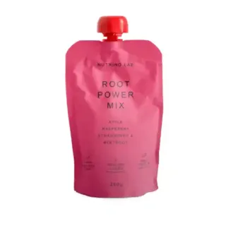 خليط طاقة الجذور من Nutrino Lab Puree Root Power Mix تفاح وتوت العليق والفراولة والشمندر 200 جرام