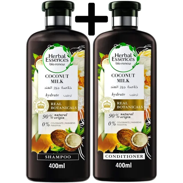 Herbal Essences Coconut Milk Hydrate Shampoo 400ml & Conditioner 400ml