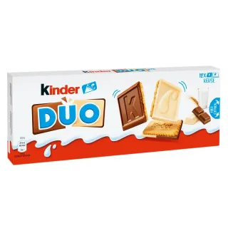 كيندر duo بسكويت حليب وأبيض T12 150 جم