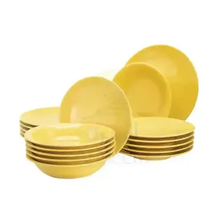 Kutahya Harlek Dinner Set 18Pcs Yellow