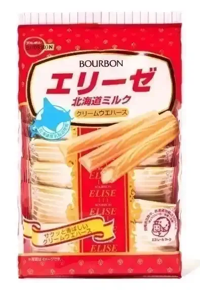 Bourbon Elise Hokaido Milk Wfl Biscuits 57G