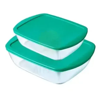 Pyrex Rect Dish with Lid Red 215P+216P S339