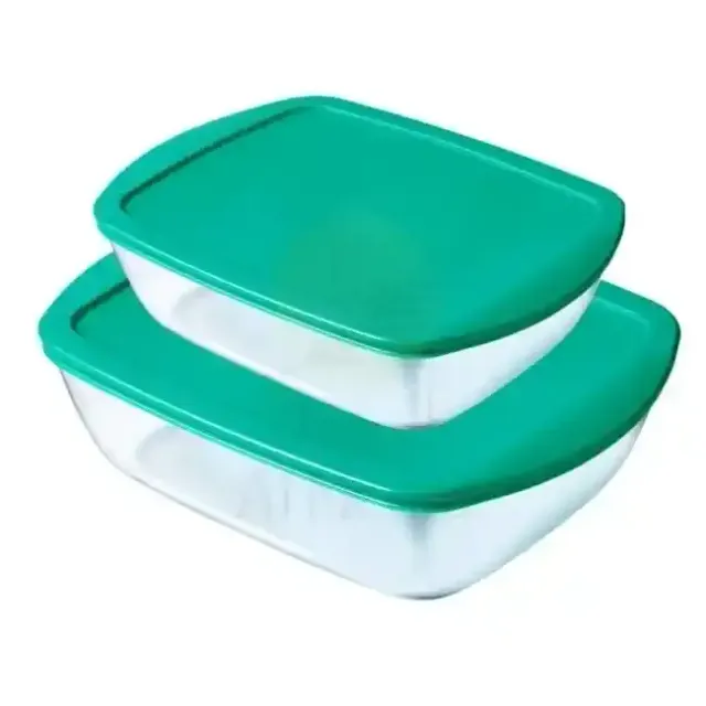 Pyrex Rect Dish with Lid Red 215P+216P S339