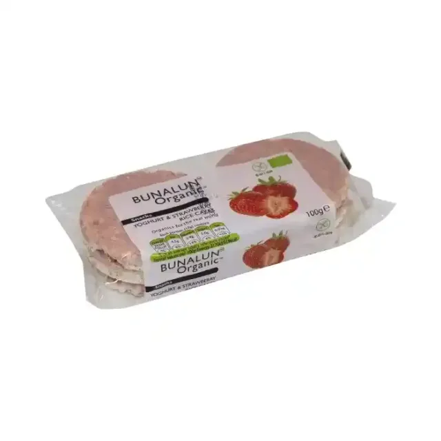 Bunalun Organic Yogurt & Strawberry Rice Cakes 100 gm