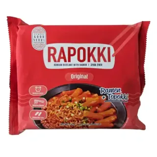 Good Seoul Rice Cake Rapokki Korean with Ramen + Topokki Original 132g