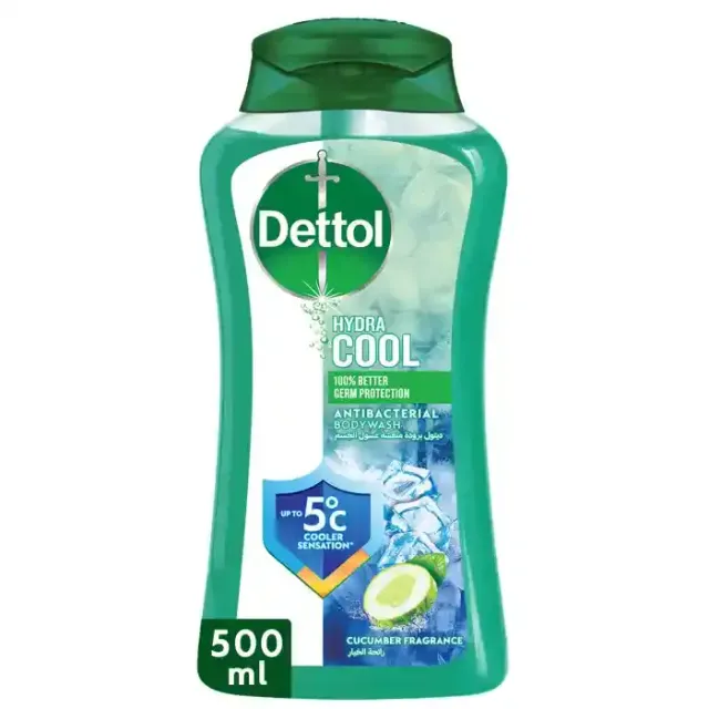 Dettol Hydra Cucumber & Icy Menthol Cool Shower Gel & Bodywash, 500ml
