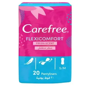 Carefree Panty Liners, FlexiComfort, Delicate Scent, Pack of 20