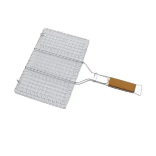 Desert Ranger 6 Hamburger Double Grill 34x22cm Wooden Handle 450211