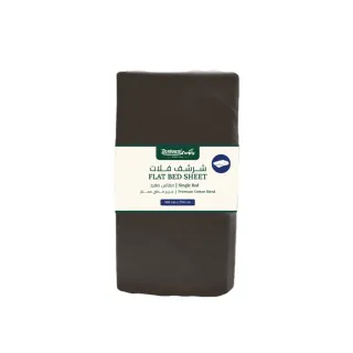 آر كيه غطاء سرير مسطح مفرد رمادي داكن 160x250سم