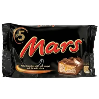 Mars Milk Chocolate Soft Nougat & Caramel Centre Bar 40gx5 Pieces