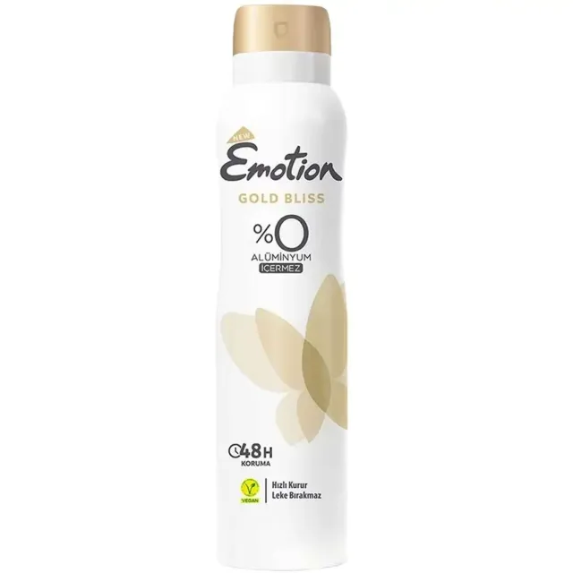 Emotion Deodorant Spray 48H 0% Aluminum Gold Bliss 150ml