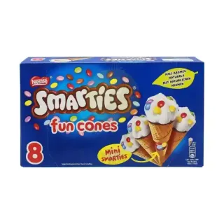 Smarties Ice Cream Fun Cones 8Pack 39Gx8 312G