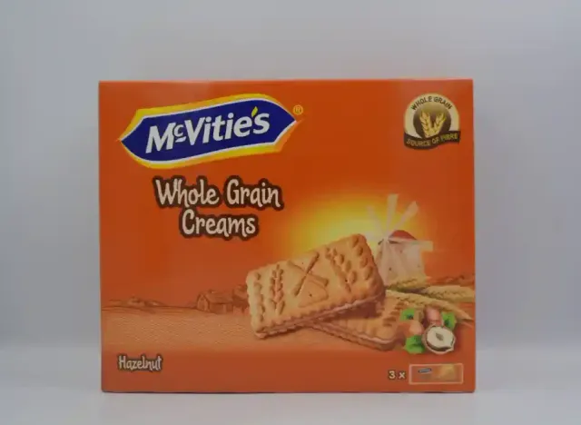 McVitie's Whole Grain Cream Hazelnut Biscuits 100 g x 3