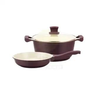 Prestige Ceramic Casserole & Frypan 3pc