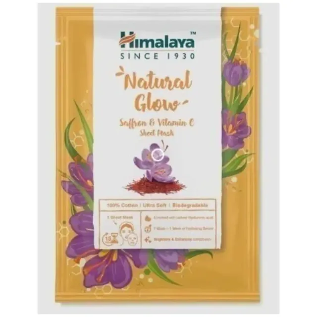 Himalaya Sheet Mask Natural Glow Saffron & Vitamin-C