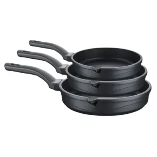 OMS Granite Frypan 3pcs Set 20/24/28cm