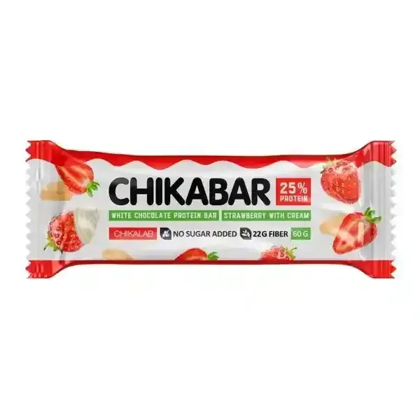 Chikalab Protein Bar Chikabar Strawberry with Cream 60 g