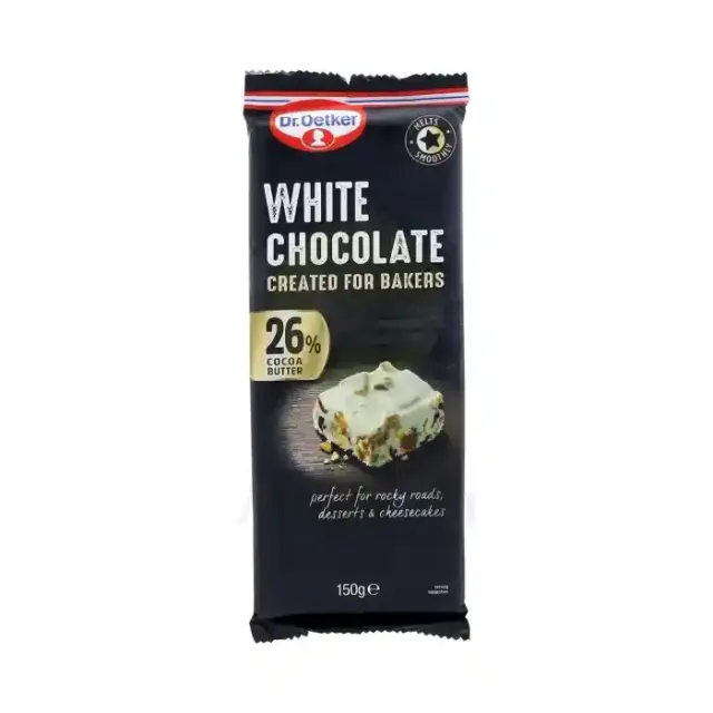 Dr. Oetker Fine Cooks White chocolate Bar 150G
