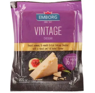 Emborg Vintage Cheddar Cheese 200g
