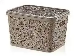 Hobby Life Patterned Basket With Cover, 10L