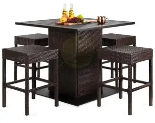 KMAX77 TABLE SET 90X90X105CM GREY