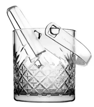Pasabahce Timless Ice Bucket With Tongs