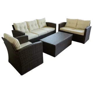 Natusi Rattan Sofa 6 Set with Storage Table
