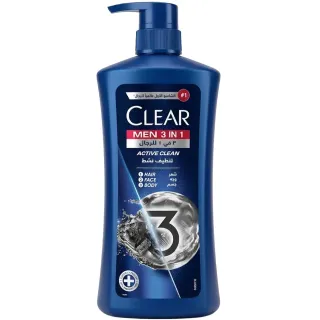 CLEAR MEN 3IN1 CHARCOAL SHAMPOO 900ML