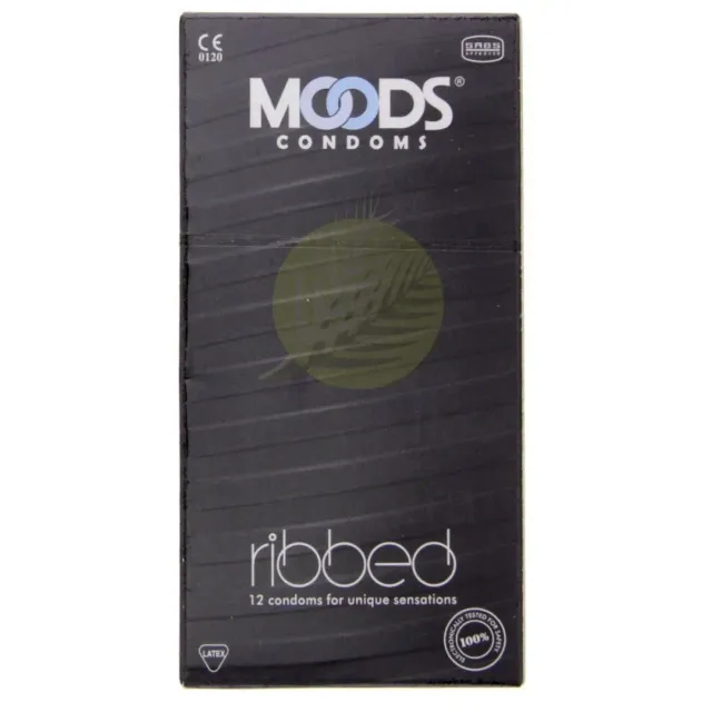 MOODS CONDOMS RIBBED 12S