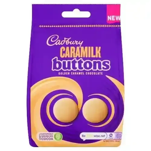 Cadbury Caramilk Buttons Golden Caramel Chocolate Bag, 105g