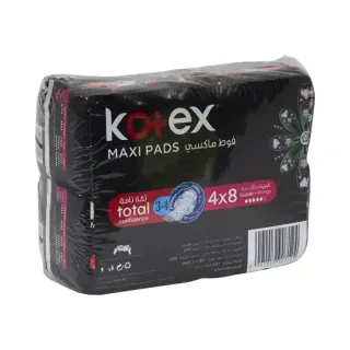 Kotex Maxi Super Pads With Wings 8Padsx4Pcs