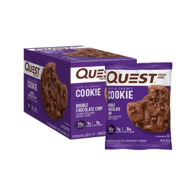 Quest Protein Cookie Double Chocolate Chip 59gx12 Pieces