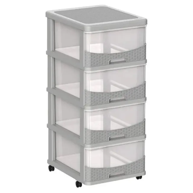 Cosmo Rattan Cabinet 4-Tier Assorted Color