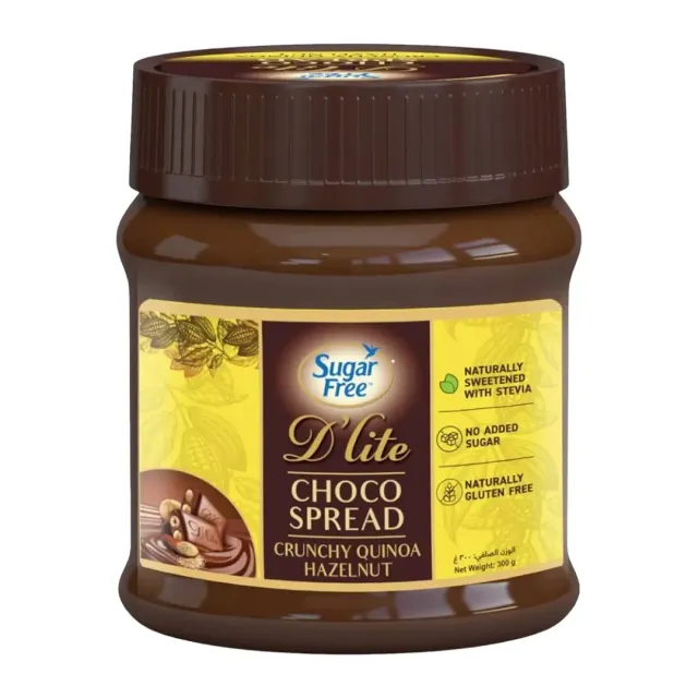 Sugar-Free Dlite Crunchy Quinoa Hazelnut Spread 300g
