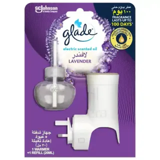 Glade Electric Plug-In Holder + Lavender Scented Oil Air Freshener 20ml
