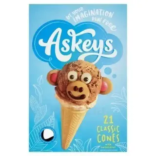 Askeys Classic Ice Cream Cones 173G