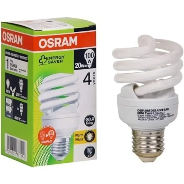 Osram Bulb Mini 20W E27 Warm White 2 Pieces 162921P2