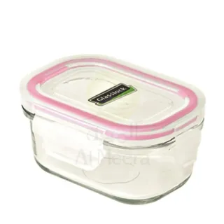 Glasslock Food Container Rectangular with Plastic Lid 150ml