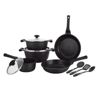 Prestige Essential Cookware Set 11pcs Black