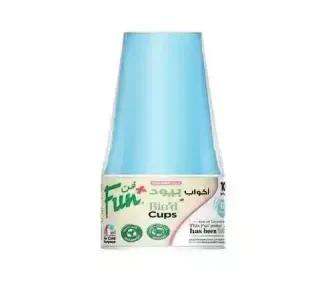 Fun Bio Cups 12Oz Sky Blue 10Pcs