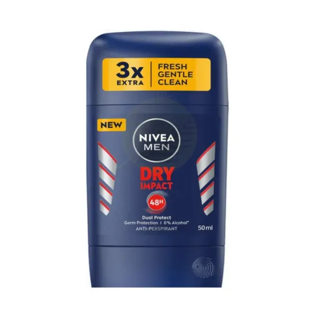 مزيل عرق Nivea Men Dry Impact مزيل عرق مضاد للتعرق للرجال باستخدام مزيل عرق للرجال مع عصا حماية 48 ساعة 50 مل