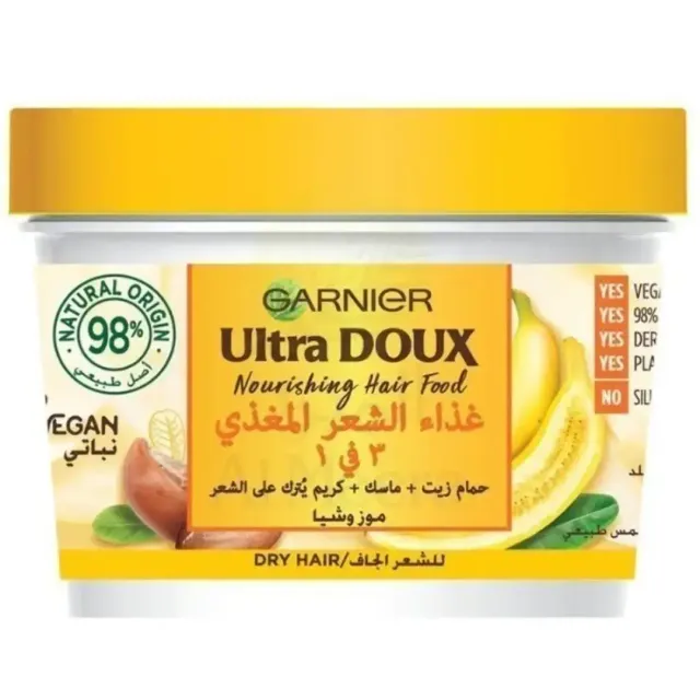 Garnier Ultra Doux Nourishing Banana 3-in-1 Hair Food for Dry Hair 390ml