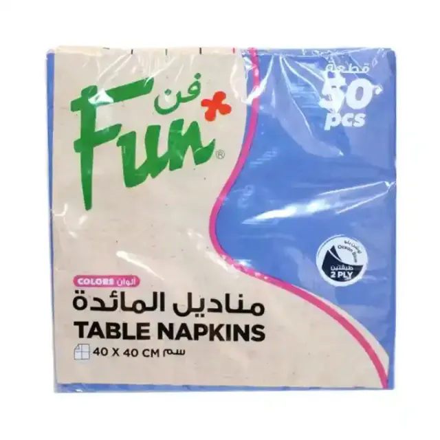 Fun 2Ply Napkin 40x40 Ocean Blue, 50 Pieces