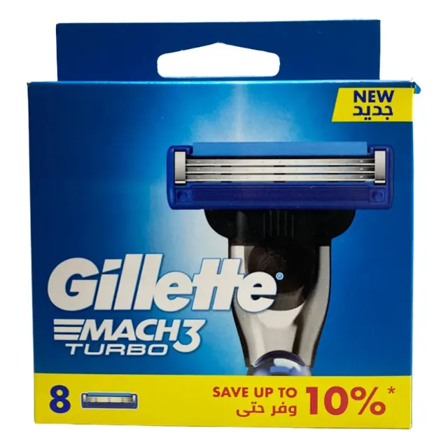 Gillette Blade Refills Mach3 Turbo for Men 8 Pieces