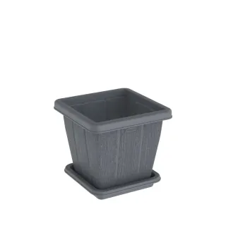 Cosmoplast Square Woodgrain Planter Assorted 10 L