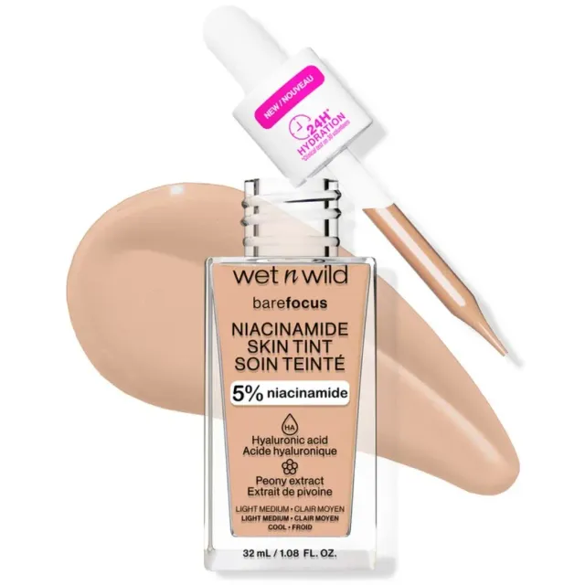 Wet N Wild Niacinamide Face Skin Tint Light Medium 32ml