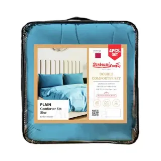 Rankoussi Double Bedding Set 4Pcs Light Blue
