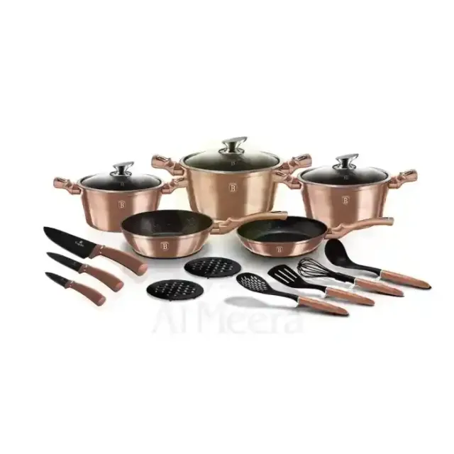 BERLINGERHAUS Cookware Set Metallic Line 17pc