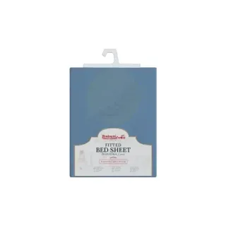 Rankoussi Single Fitted Bed Sheet with P.Case blue 100X200X251Cm