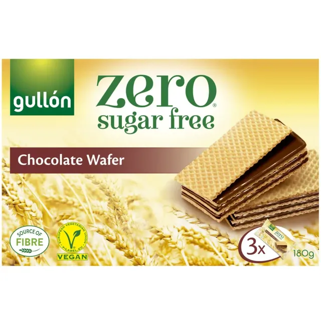 Gullon Zero Sugar Free Wafer Chocolate Flavor 180g